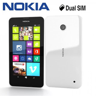 Lumia 630 with box front and back