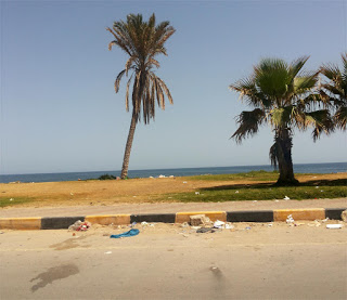 Tripoli beach this morning