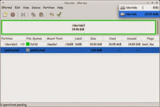 View disks with Gparted