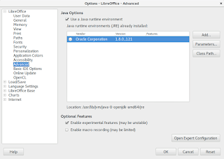 Enable experimental features in LibreOffice 5.3